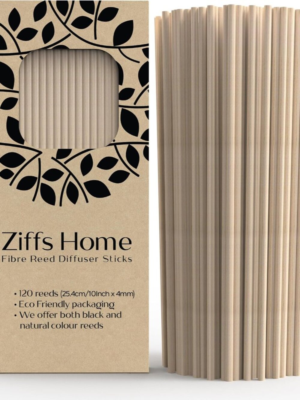 120pcs Natural Fibre Reed Diffuser Sticks - 25.4cm/10in x 4mm/0.16in - Thick Ree